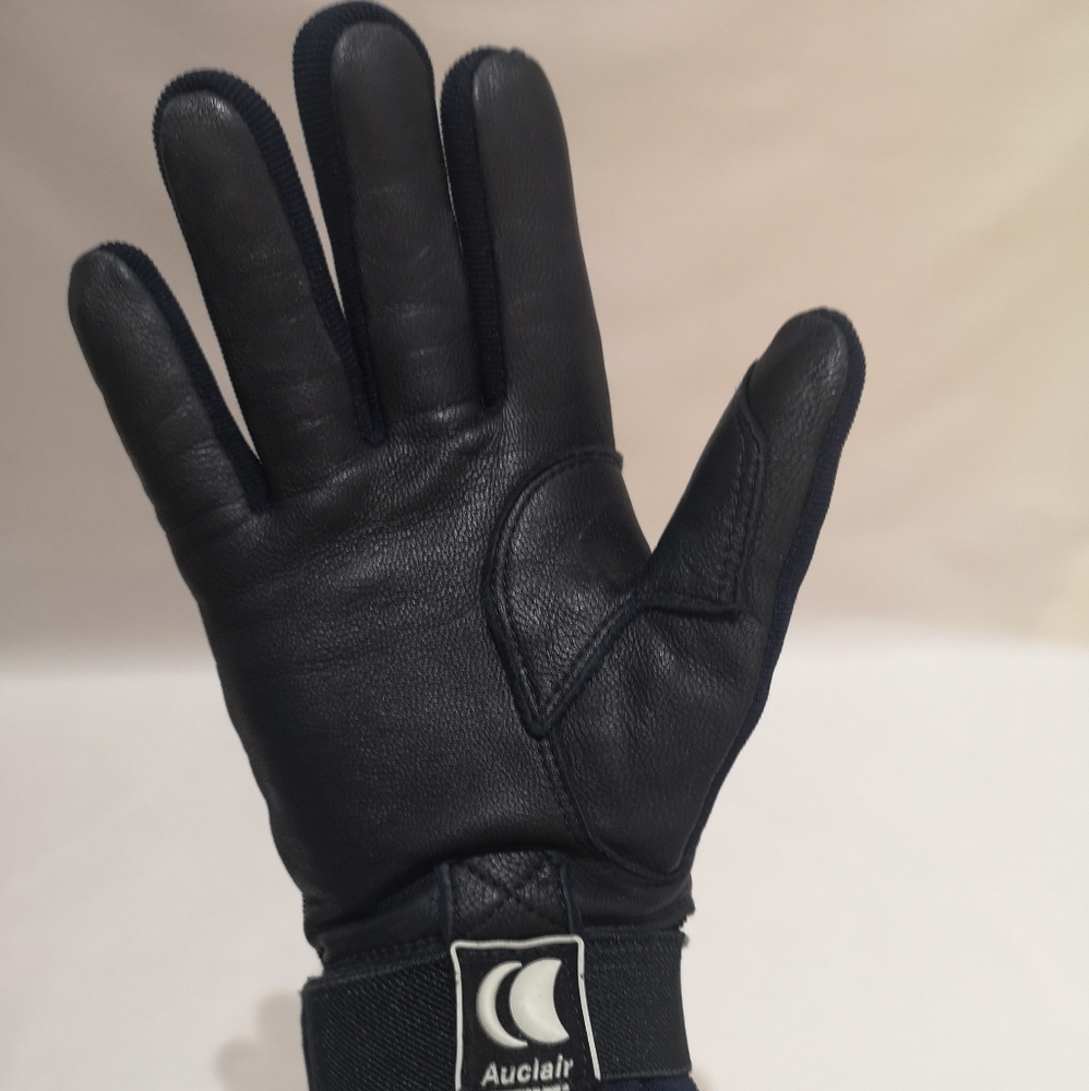 Auclair moto gloves leather and fabric combination